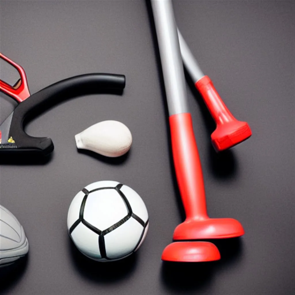 Różne rodzaje sprzętu sportowego